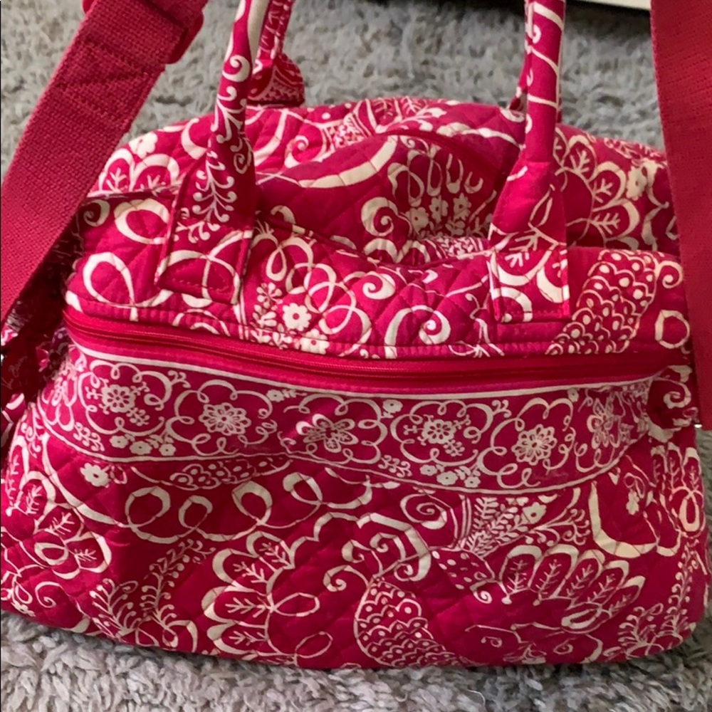 pink vera bradley duffel bag